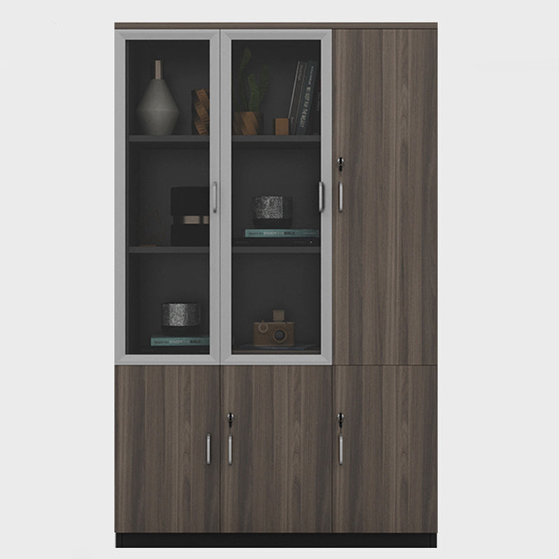 Traditional File Cabinet Wood Frame Vertical File Cabinet with Shelves for Office