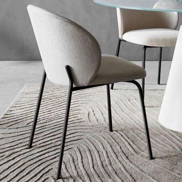 Industrial Style Indoor-Outdoor Chair Wingback Armless Chair Set