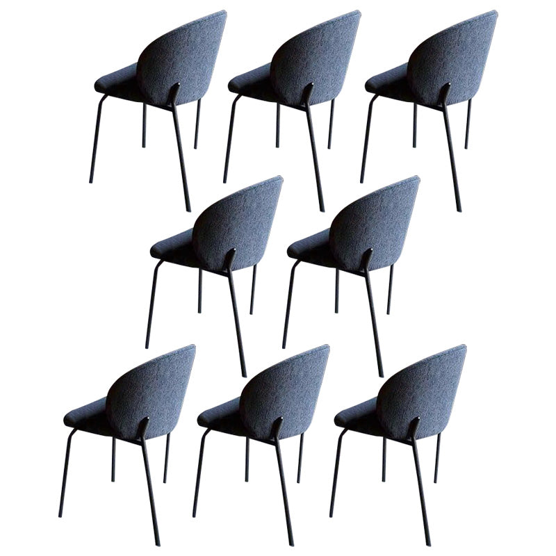 Industrial Style Indoor-Outdoor Chair Wingback Armless Chair Set