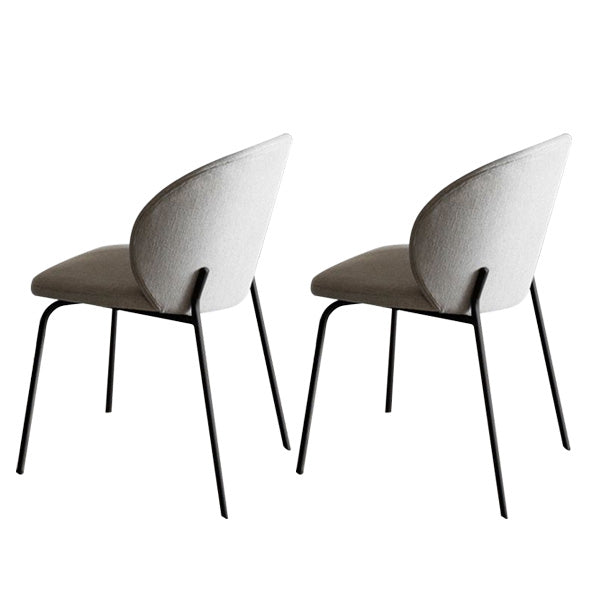 Industrial Style Indoor-Outdoor Chair Wingback Armless Chair Set