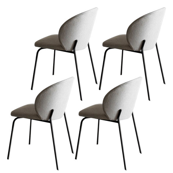 Industrial Style Indoor-Outdoor Chair Wingback Armless Chair Set