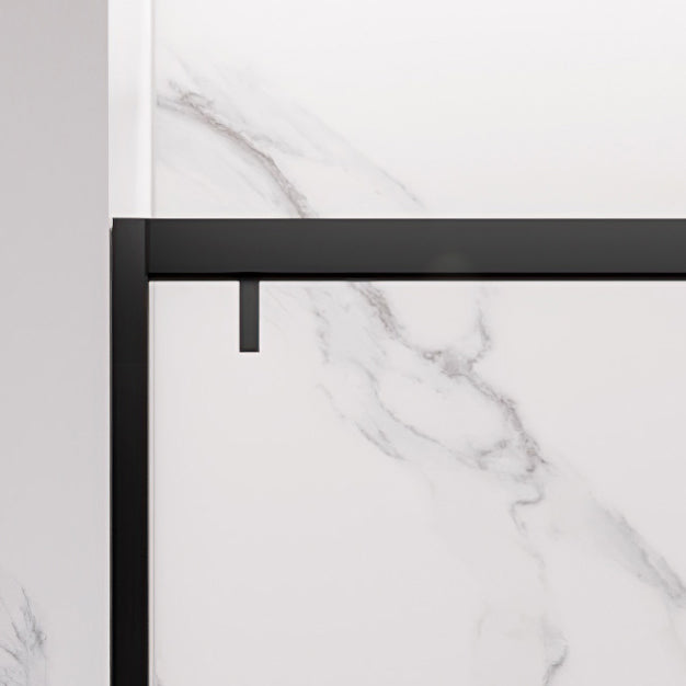 Double Sliding Semi Frameless Inline Tempered Glass Shower Door