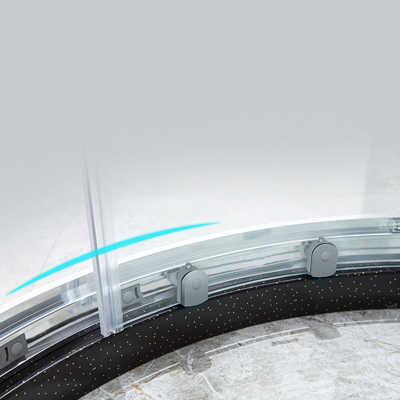 Modern Style Stainless Steel Frame Folding Tempered Glass Shower Screen