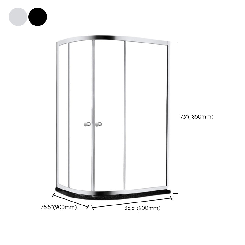 Modern Style Stainless Steel Frame Folding Tempered Glass Shower Screen