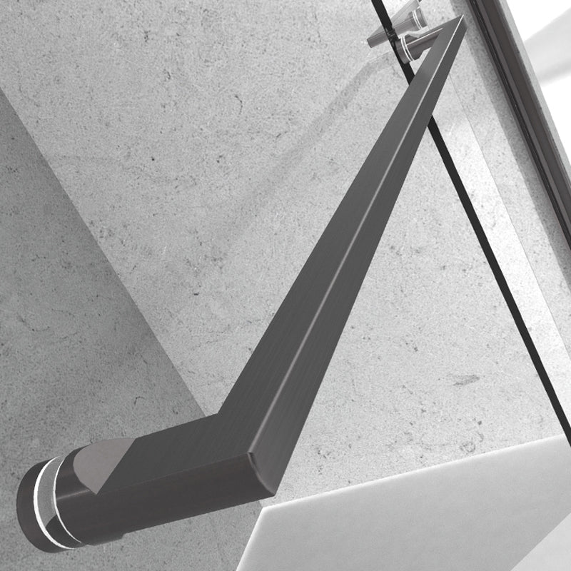 Double Shift Semi Frameless Narrow Bezel Tempered Glass Shower Door