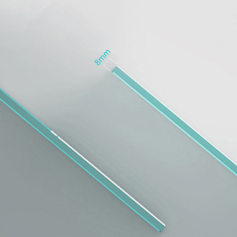 Double Shift Semi Frameless Narrow Bezel Tempered Glass Shower Door