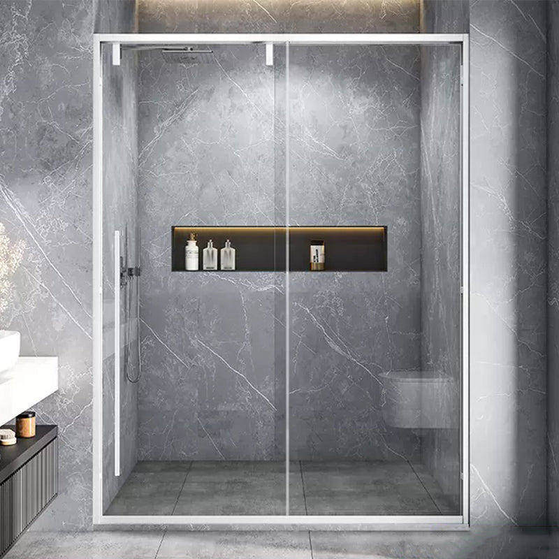 Semi Frameless Single Move Thickened Tempered Glass Shower Door