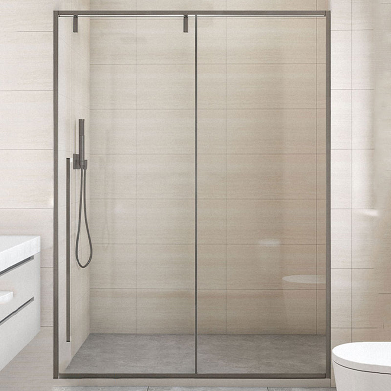 Semi Frameless Single Move Thickened Tempered Glass Shower Door