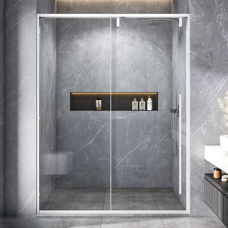 Semi Frameless Single Move Thickened Tempered Glass Shower Door