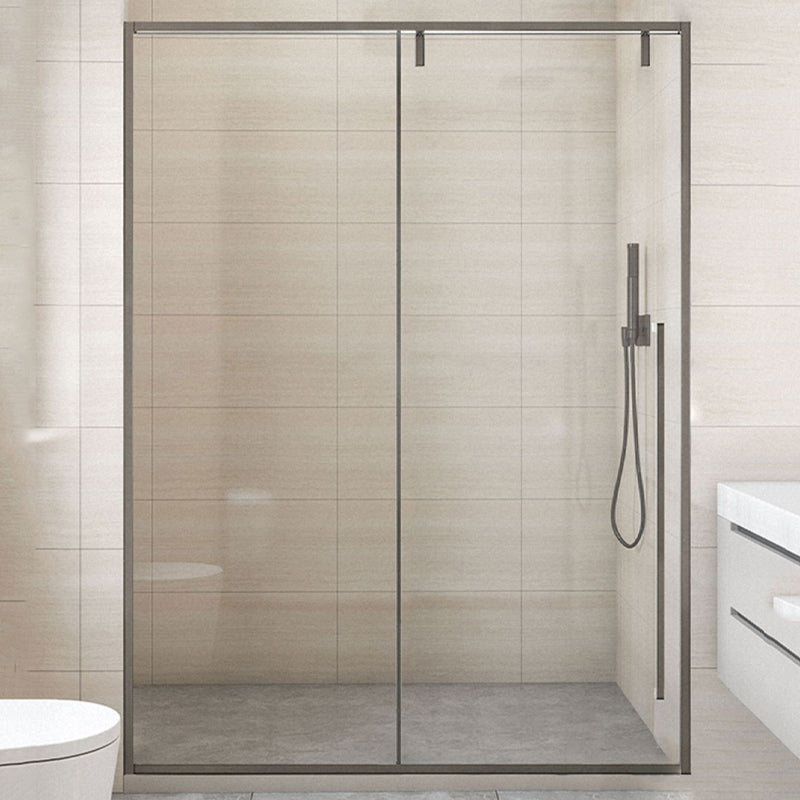 Semi Frameless Single Move Thickened Tempered Glass Shower Door
