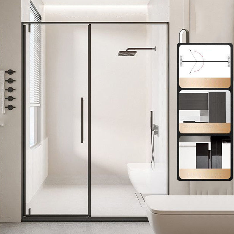 Single Sliding Semi Frameless Shower Door, Tempered Glass Shower Screen