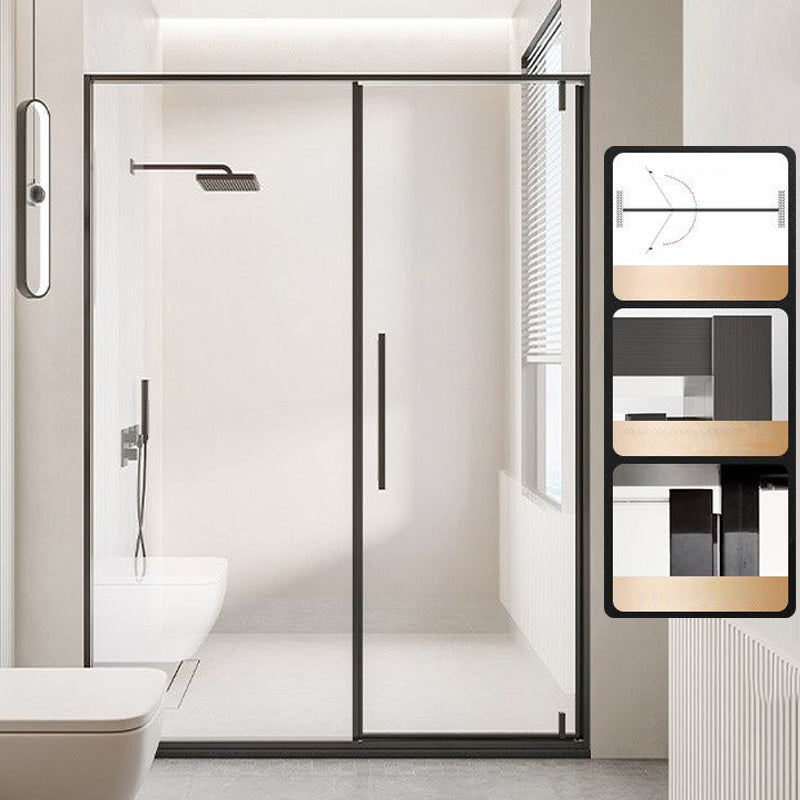 Single Sliding Semi Frameless Shower Door, Tempered Glass Shower Screen