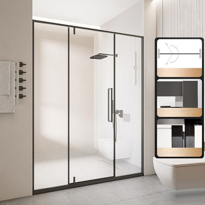 Single Sliding Semi Frameless Shower Door, Tempered Glass Shower Screen