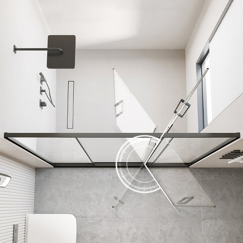 Single Sliding Semi Frameless Shower Door, Tempered Glass Shower Screen