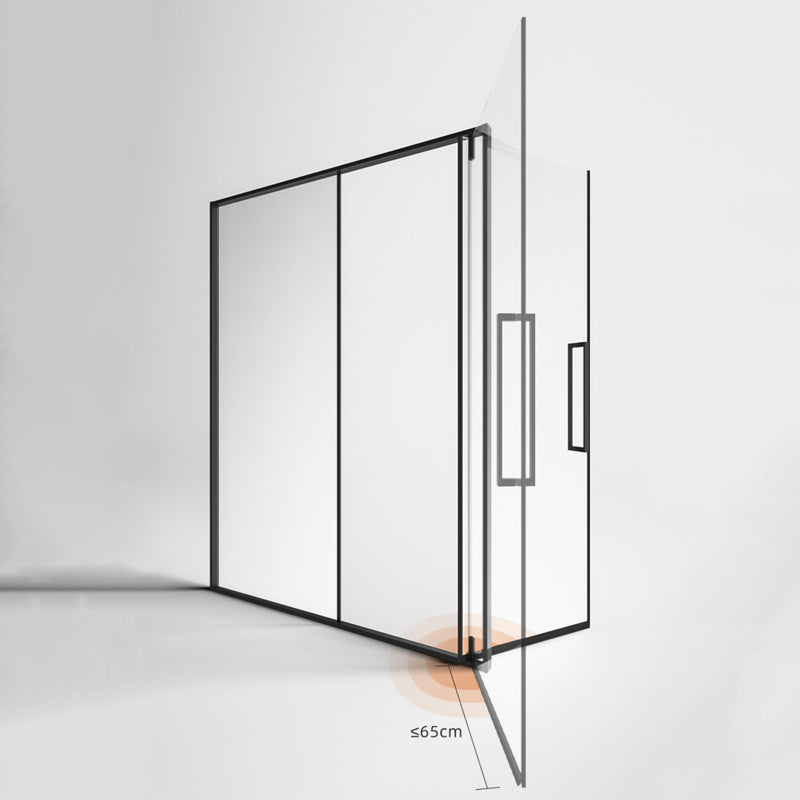 Single Sliding Semi Frameless Shower Door, Tempered Glass Shower Screen