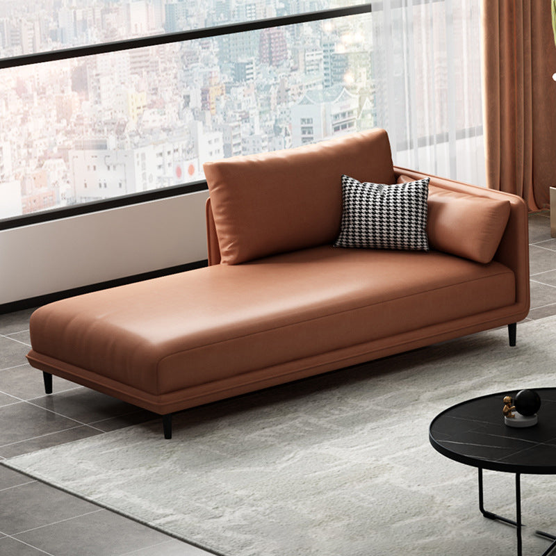 Nordic Chaise Lounge Cushioned Chaise Lounge Chair with Pillow Top Arms