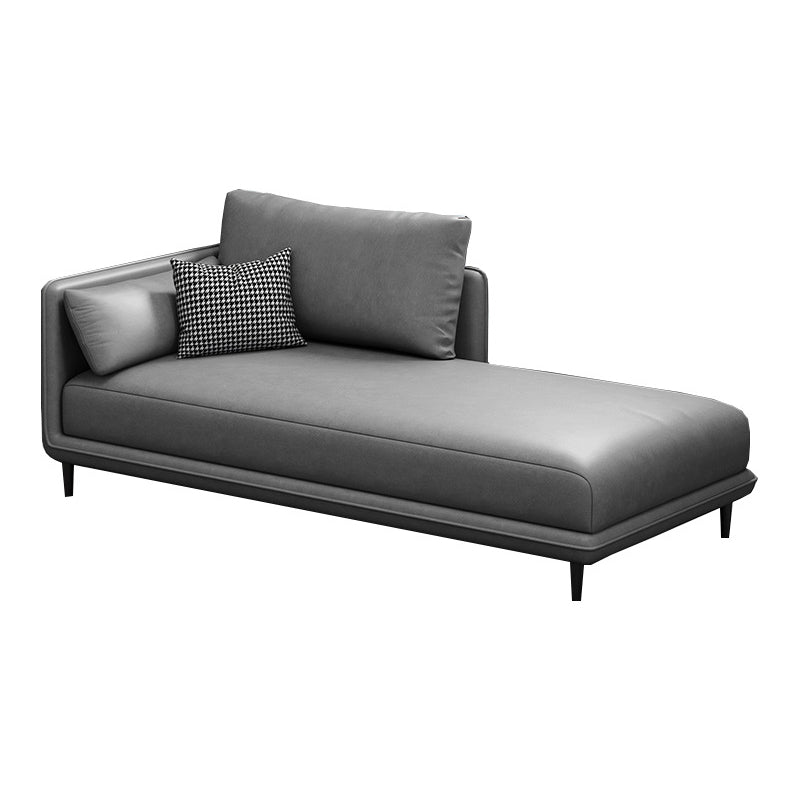 Nordic Chaise Lounge Cushioned Chaise Lounge Chair with Pillow Top Arms