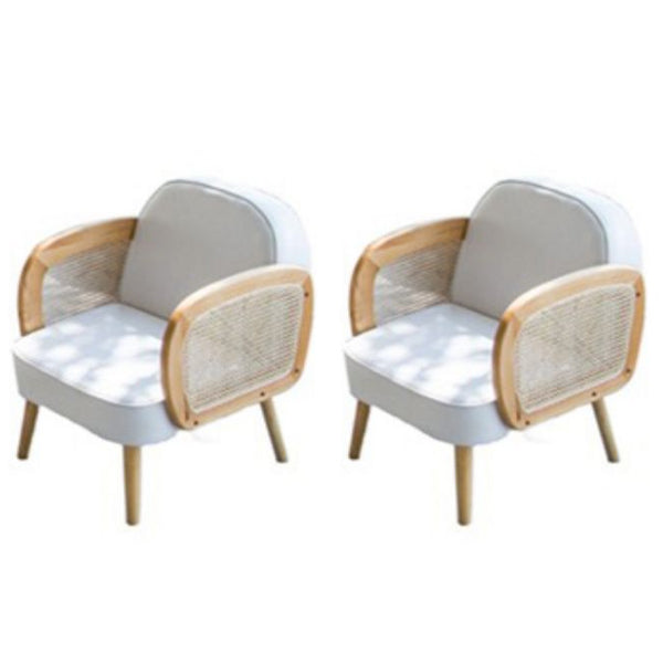 Industrial Upholstered Accent Armchair 4 Legs Wood Frame Armchair