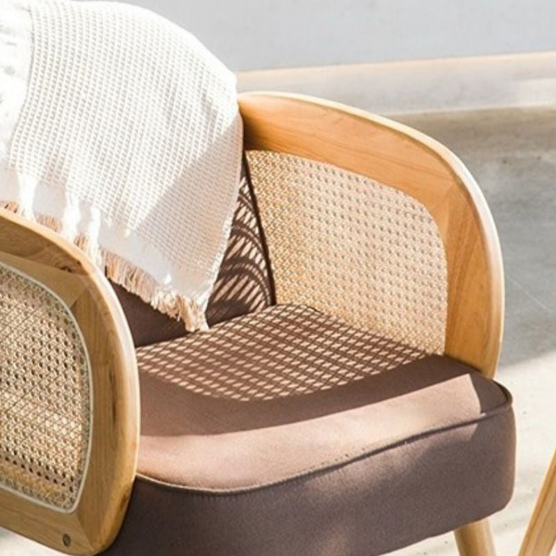 Industrial Upholstered Accent Armchair 4 Legs Wood Frame Armchair