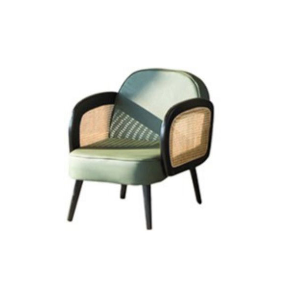 Industrial Upholstered Accent Armchair 4 Legs Wood Frame Armchair