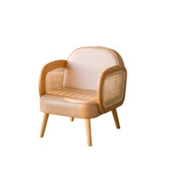 Industrial Upholstered Accent Armchair 4 Legs Wood Frame Armchair