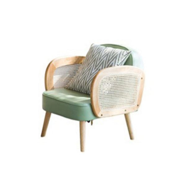 Industrial Upholstered Accent Armchair 4 Legs Wood Frame Armchair