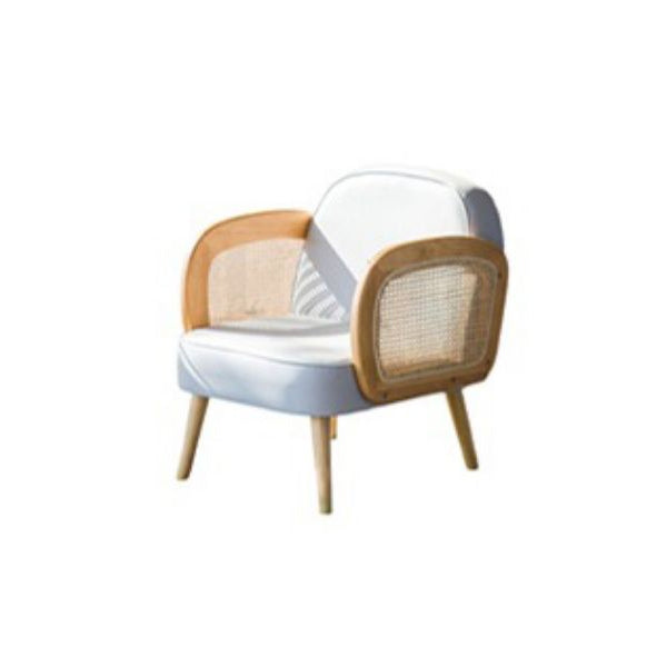 Industrial Upholstered Accent Armchair 4 Legs Wood Frame Armchair