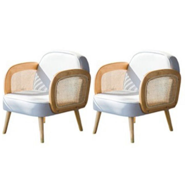 Industrial Upholstered Accent Armchair 4 Legs Wood Frame Armchair