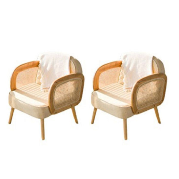 Industrial Upholstered Accent Armchair 4 Legs Wood Frame Armchair