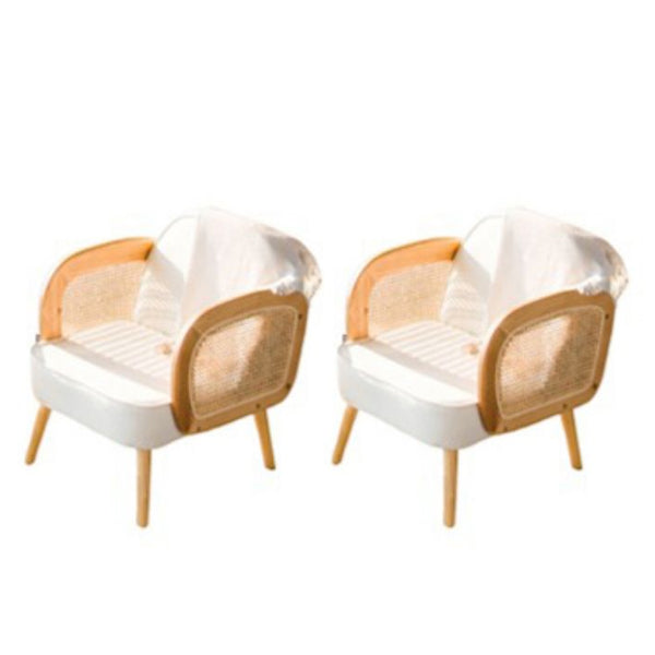 Industrial Upholstered Accent Armchair 4 Legs Wood Frame Armchair