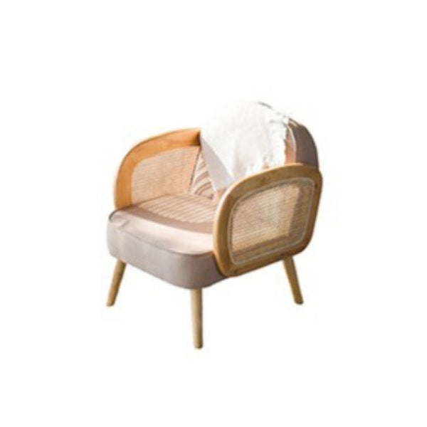 Industrial Upholstered Accent Armchair 4 Legs Wood Frame Armchair