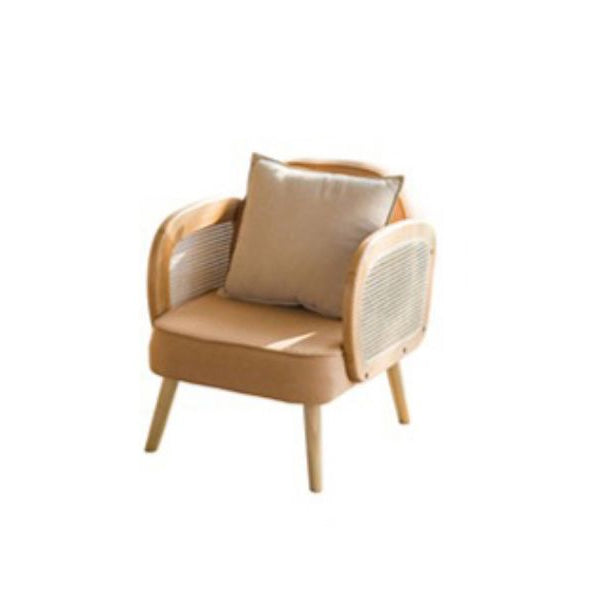 Industrial Upholstered Accent Armchair 4 Legs Wood Frame Armchair