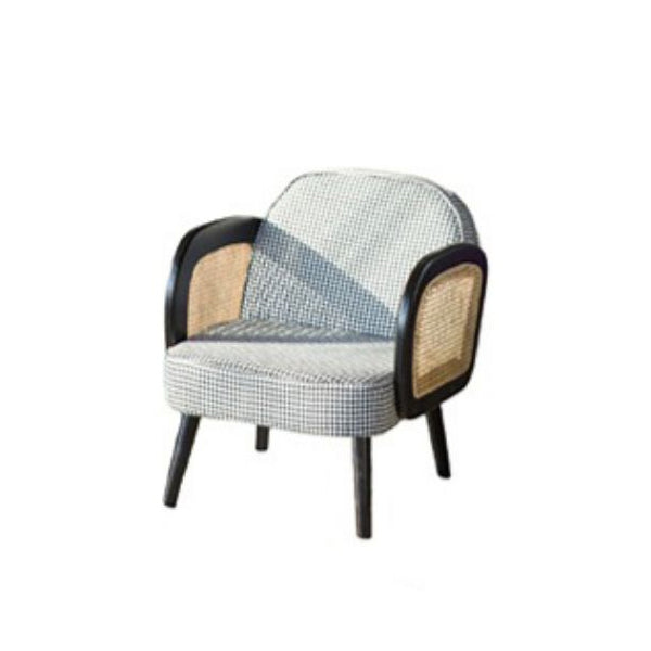 Industrial Upholstered Accent Armchair 4 Legs Wood Frame Armchair