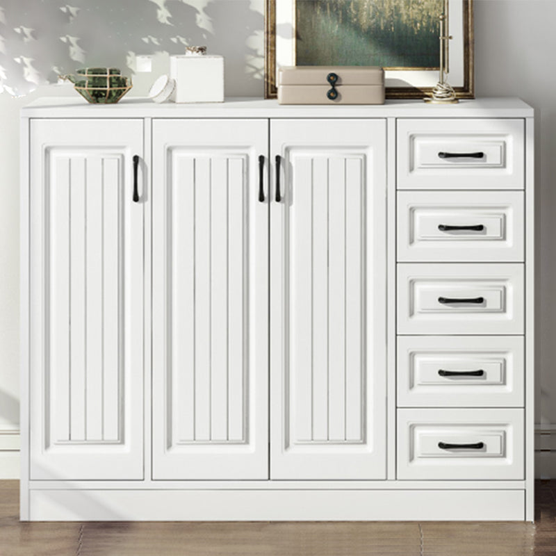 White Standard Cabinet Solid Wood Storage Cabinet with Drawer