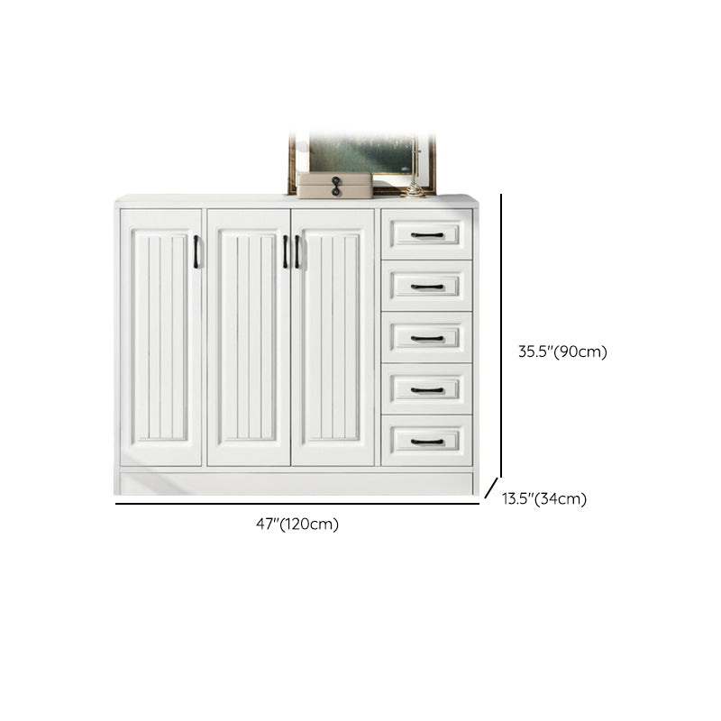 White Standard Cabinet Solid Wood Storage Cabinet with Drawer