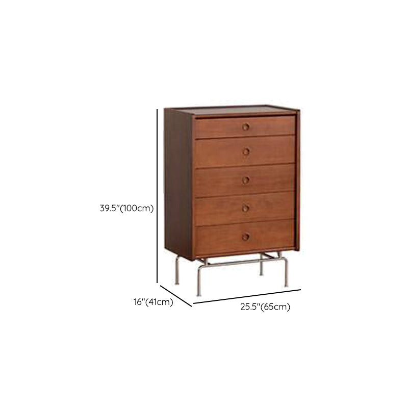 Mid-Century Modern Rectangle Accent Cabinet Solid Wood Storage Cabinet