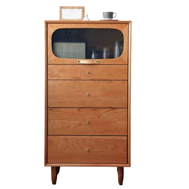 Industrial Rectangle Accent Cabinet Solid Wood Storage Cabinet
