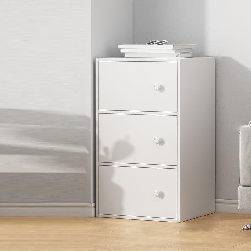 Contemporary Rectangle Storage Cabinet with Wooden Knobs Doors