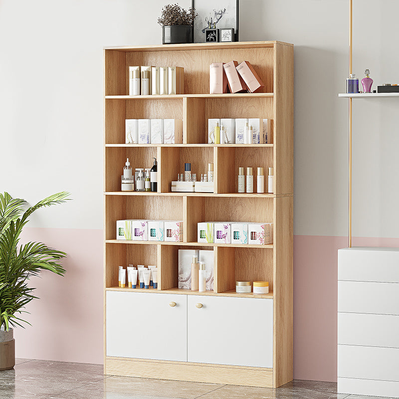 Contemporary Rectangle Wooden Cabinet with Shelves Storage Cabinet