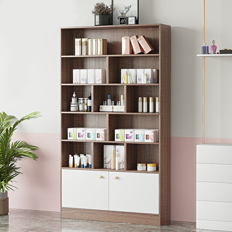 Contemporary Rectangle Wooden Cabinet with Shelves Storage Cabinet