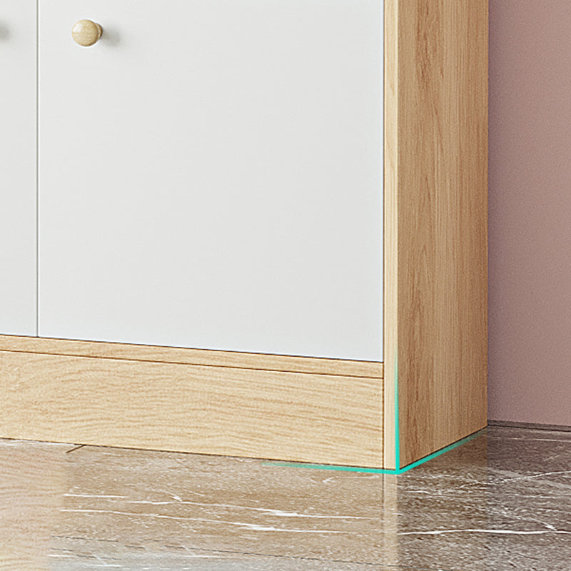 Contemporary Rectangle Wooden Cabinet with Shelves Storage Cabinet