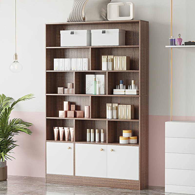 Contemporary Rectangle Wooden Cabinet with Shelves Storage Cabinet