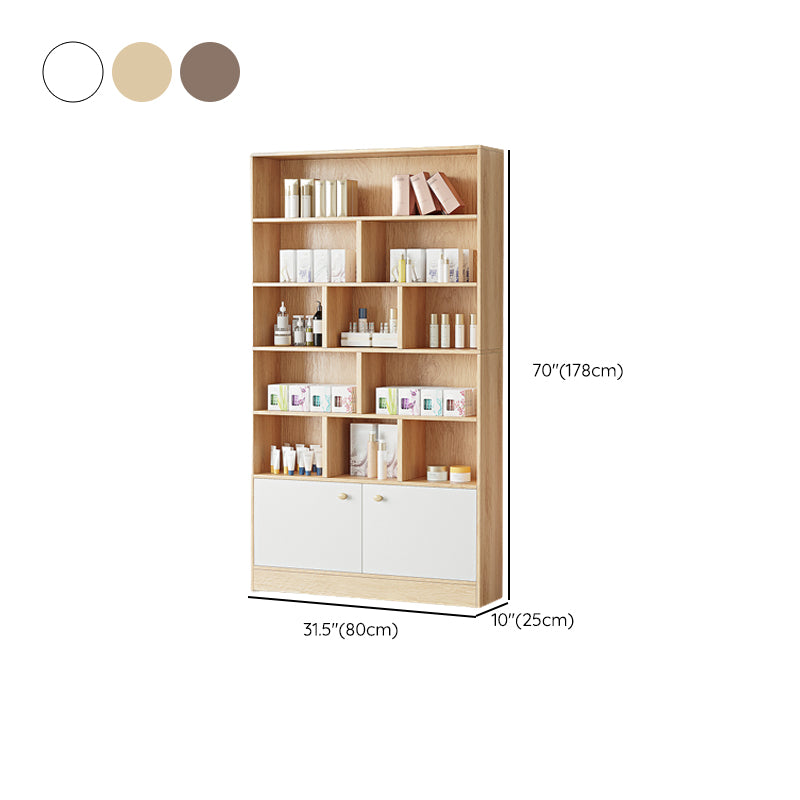 Contemporary Rectangle Wooden Cabinet with Shelves Storage Cabinet