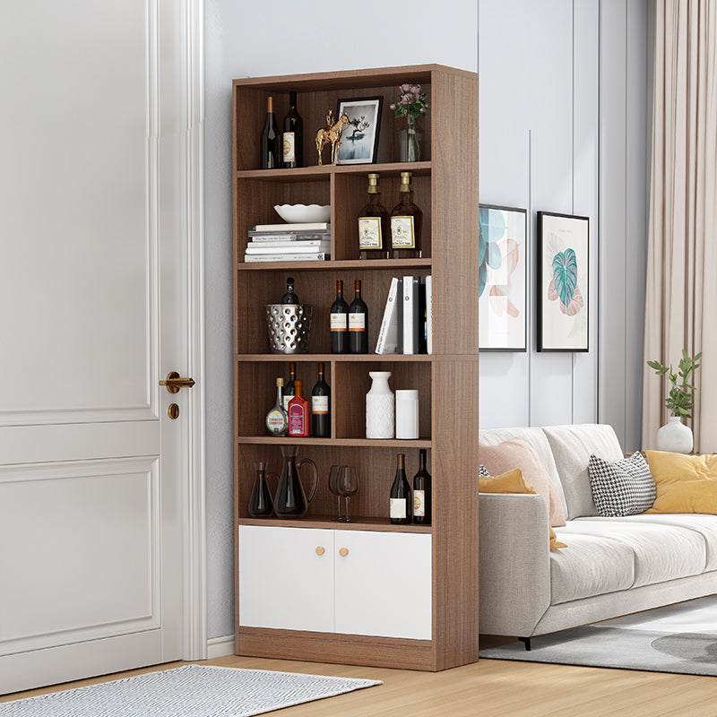Contemporary Wooden Cabinet with Shelves Rectangle Storage Cabinet