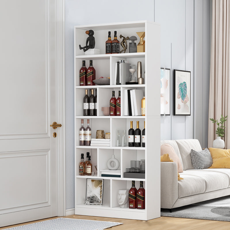 Contemporary Wooden Cabinet with Shelves Rectangle Storage Cabinet