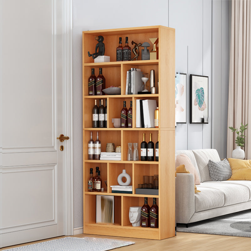 Contemporary Wooden Cabinet with Shelves Rectangle Storage Cabinet