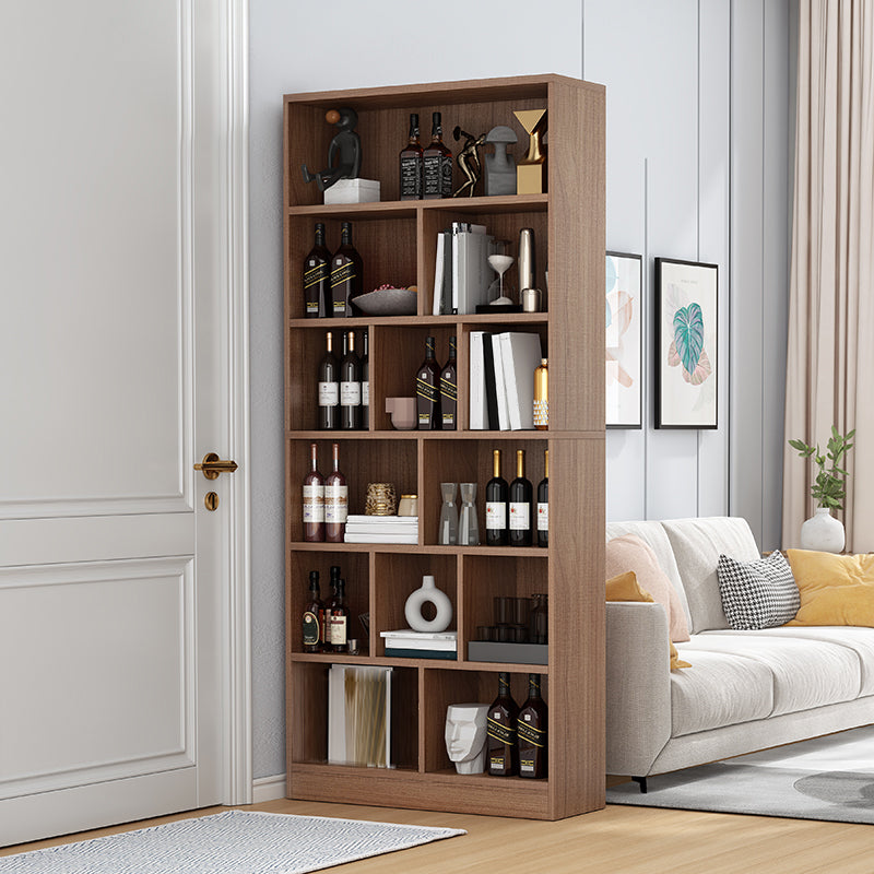 Contemporary Wooden Cabinet with Shelves Rectangle Storage Cabinet