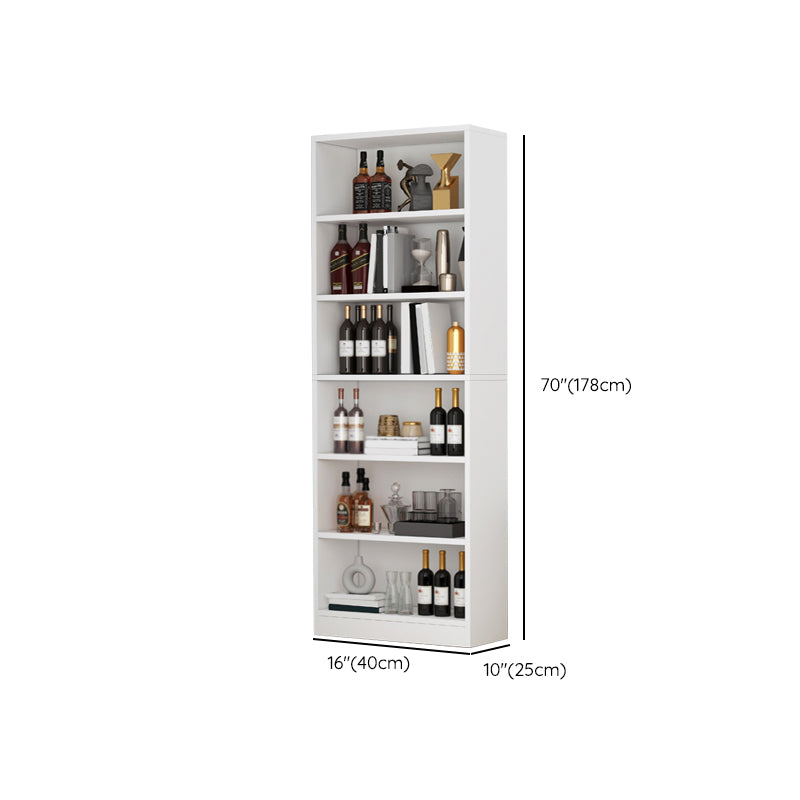 Contemporary Wooden Cabinet with Shelves Rectangle Storage Cabinet