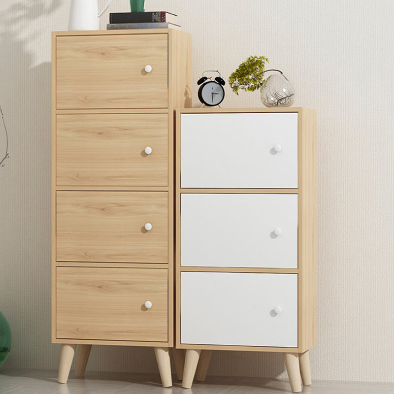 Contemporary Wooden Accent Cabinet with Knobs Doors and Straight Legs