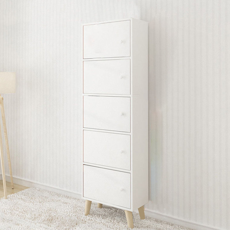Contemporary Wooden Accent Cabinet with Knobs Doors and Straight Legs